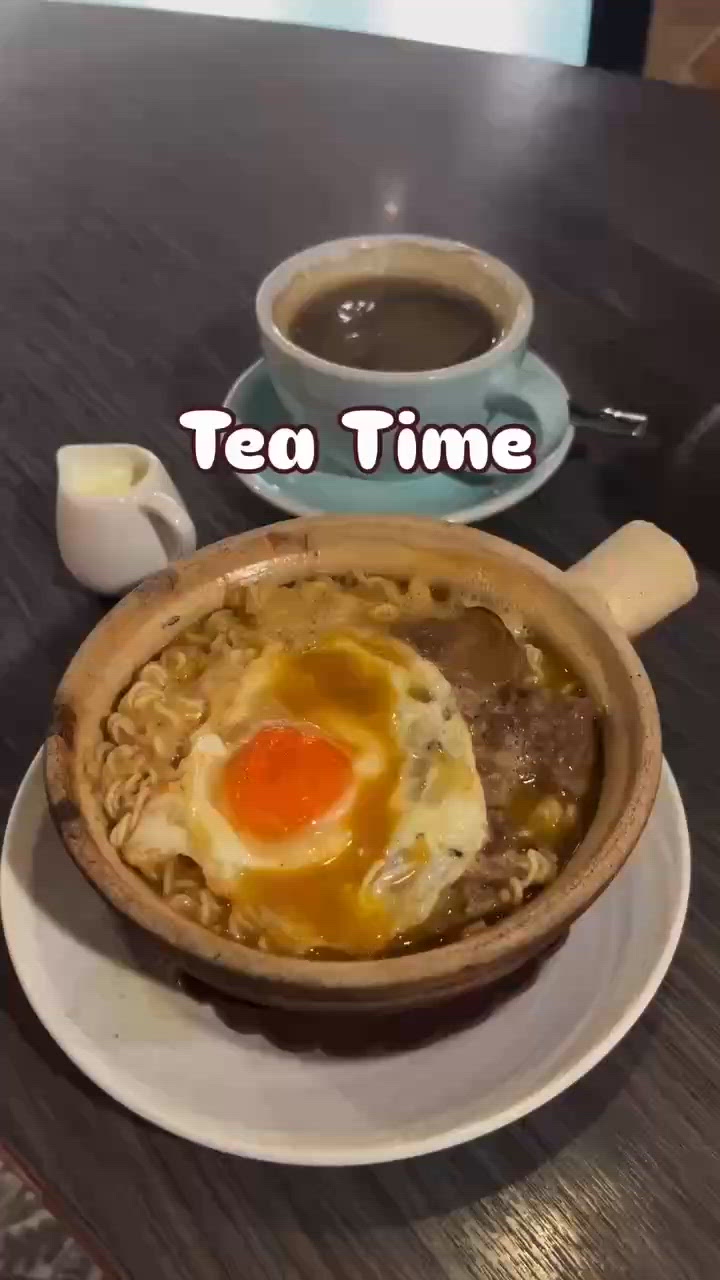 HK$42 下午茶 💕 煲仔沙爹牛肉麵 + 熱咖啡 ☕️ 