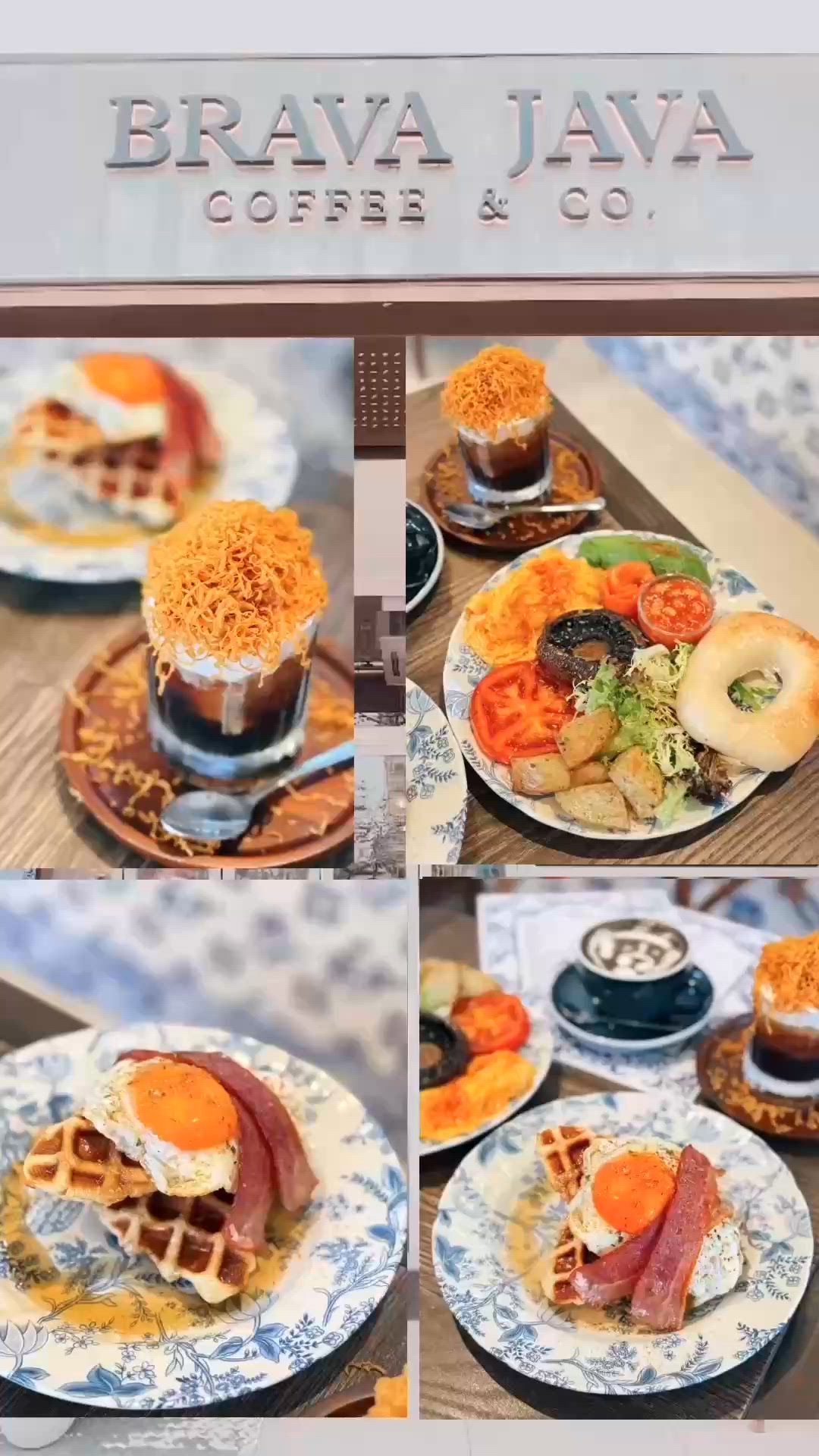 元朗藍白花紋瓷磚Cafe☕️置身於外國好chill🩵🩵