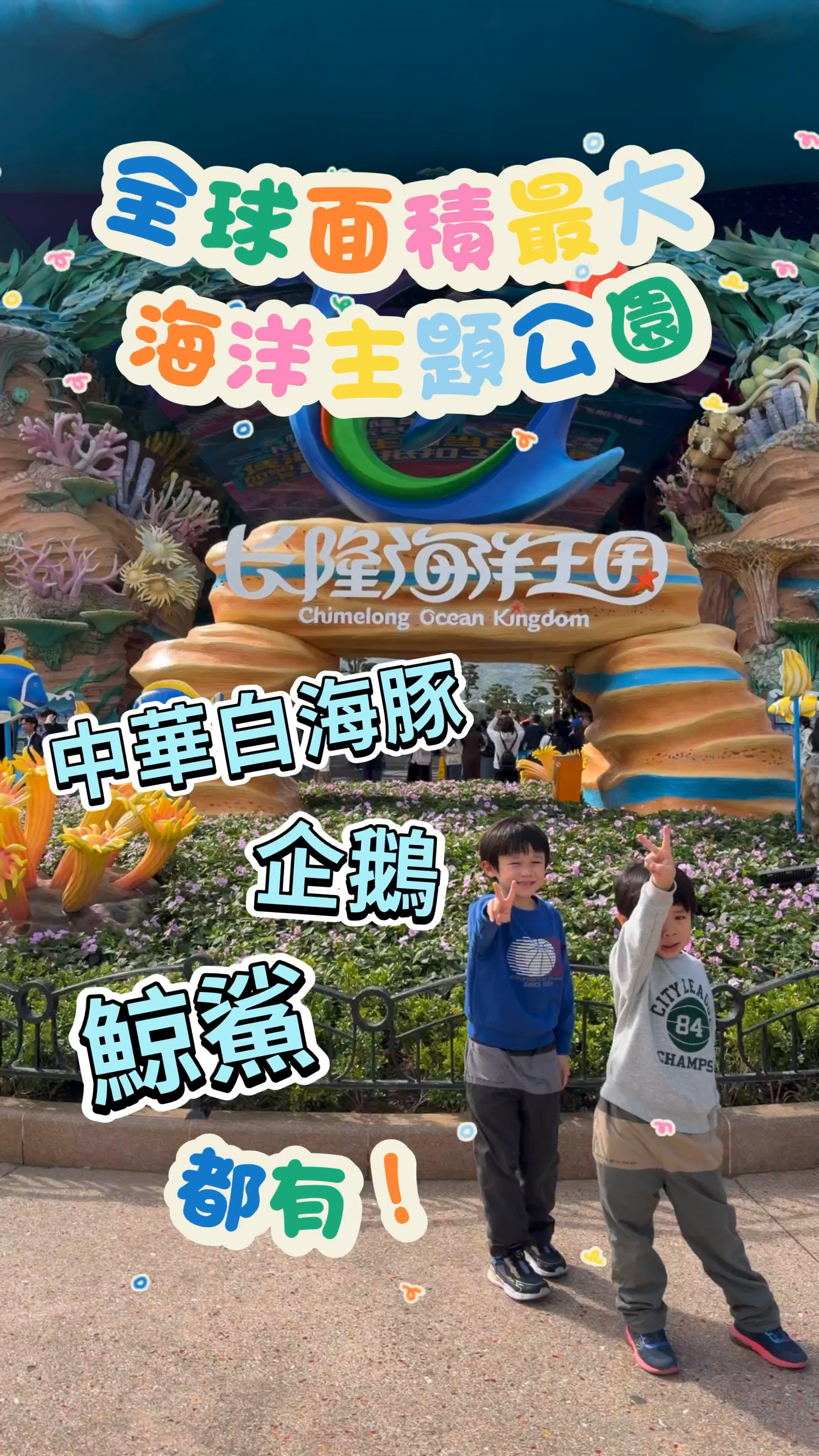 全球面積最大海洋主題公園 中華白海豚 企鵝  鯨鯊 都有!