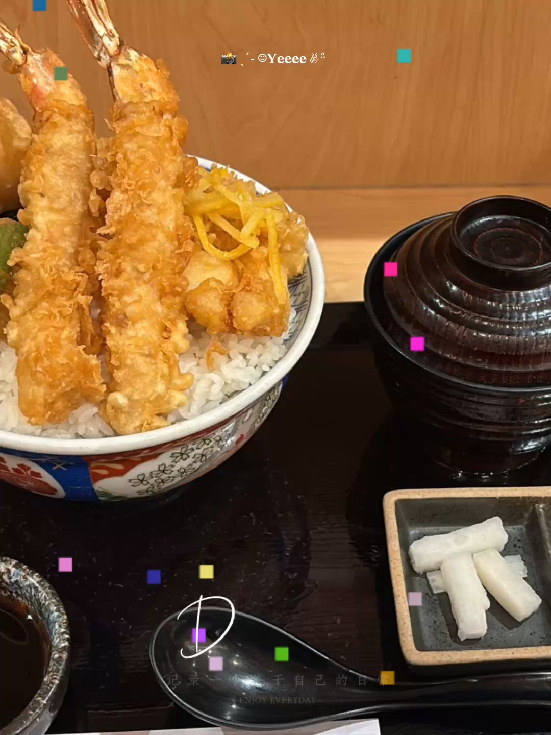 天丼!🍤 巨型爆汁天婦羅蝦便當,外脆內鮮高CP值